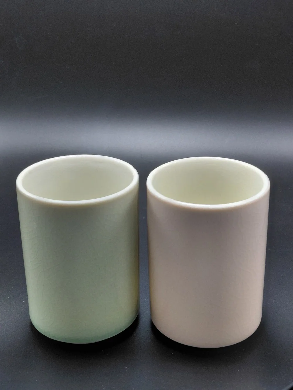 Japanese Ceramic Fortune & Love Tea Cups 2pc Set